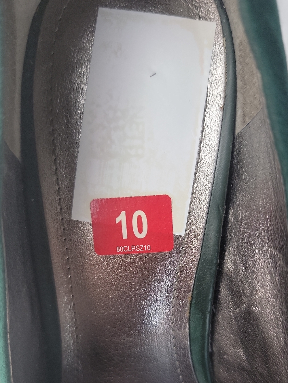 KENNETH COLE REACTION Green Suede Leather Rounded Toe Office Party Wedge Heel 10 - Picture 11 of 12